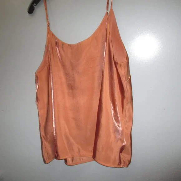 A New Day Women's Blouse Size XXL Brown Color with Lining Strap Shoulder Blouse - Picture 4 of 8